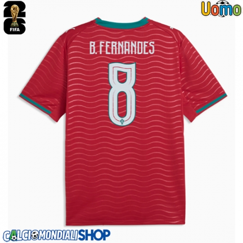 Maglie da calcio Portogallo Bruno Fernandes #8 Prima Maglia Mondiali 2026  Manica Corta